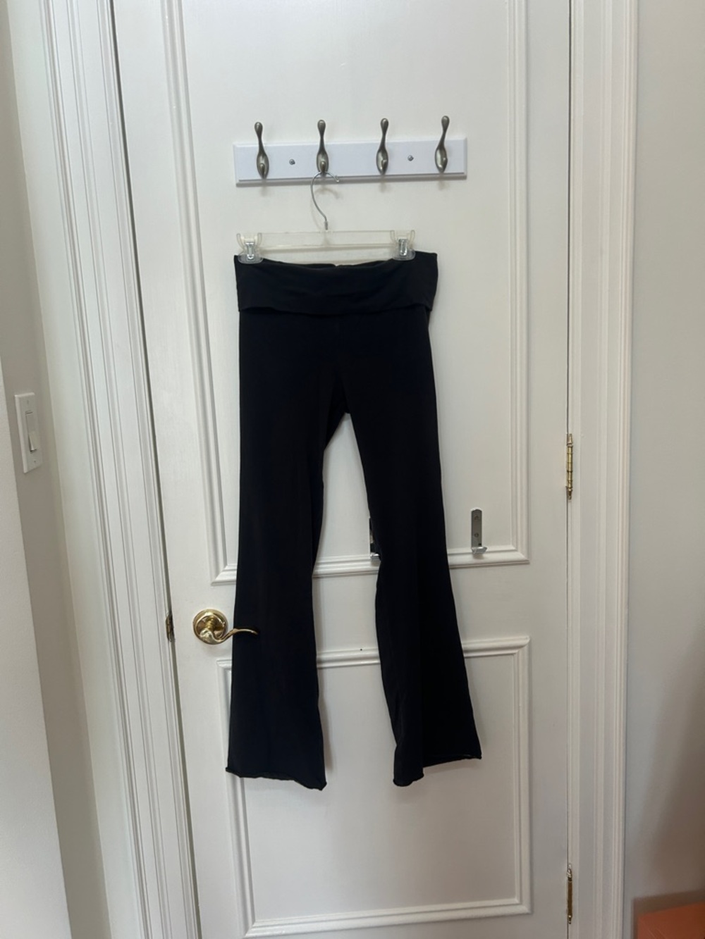 SKIMS Black Fold-Over Waist Leggings